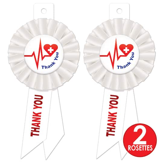 Beistle Thank You Health Care Workers Rosettes, 2ct.